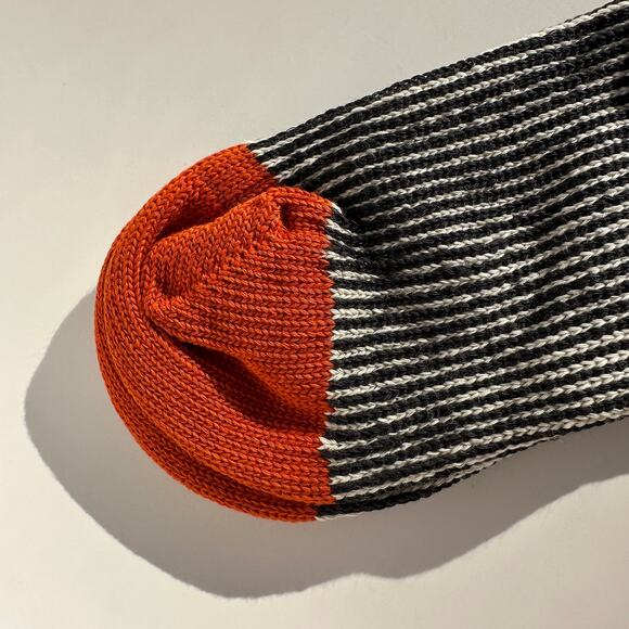 Hansel from Basel Umbrella Crew Socks Black Orange White Womens Sizes 6-9.5 NWT - Picture 12 of 14